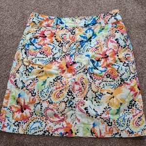 Christopher & Banks floral Skort size 4